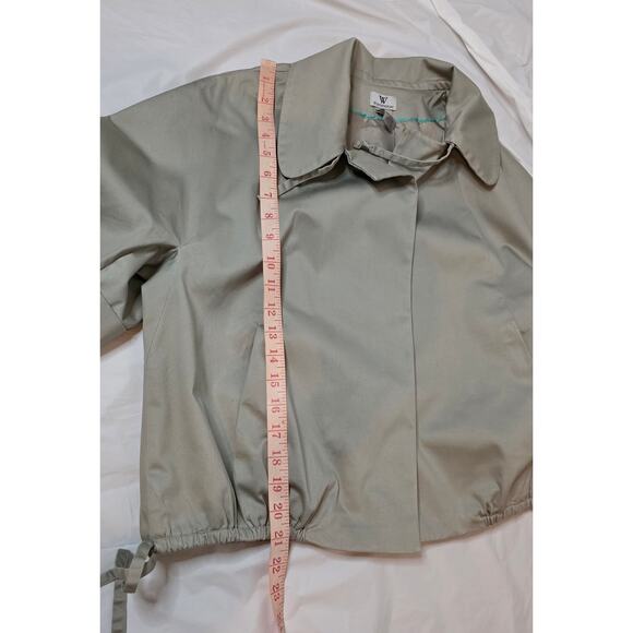 Worthington Blazer Jacket Women's Size M Taupe Open Front Fully Lined Short - Picture 8 of 8